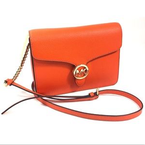 Michael Kors Vanna Clementine Leather shoulder bag